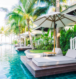 Pool with Floating Beds